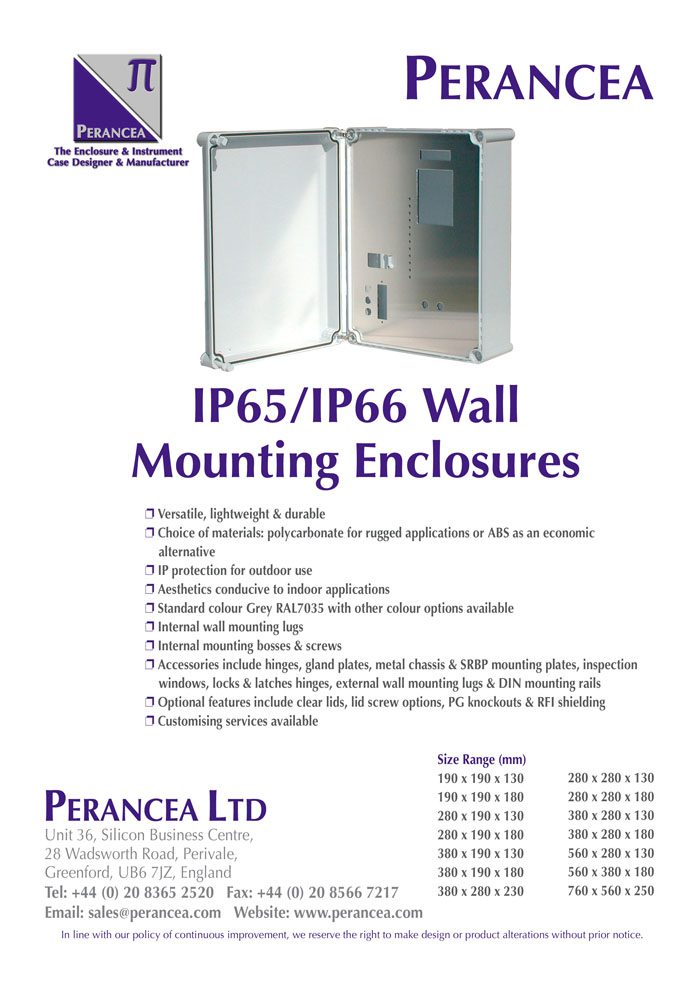 IP65/IP66 Wall Mounting Enclosures | Perancea