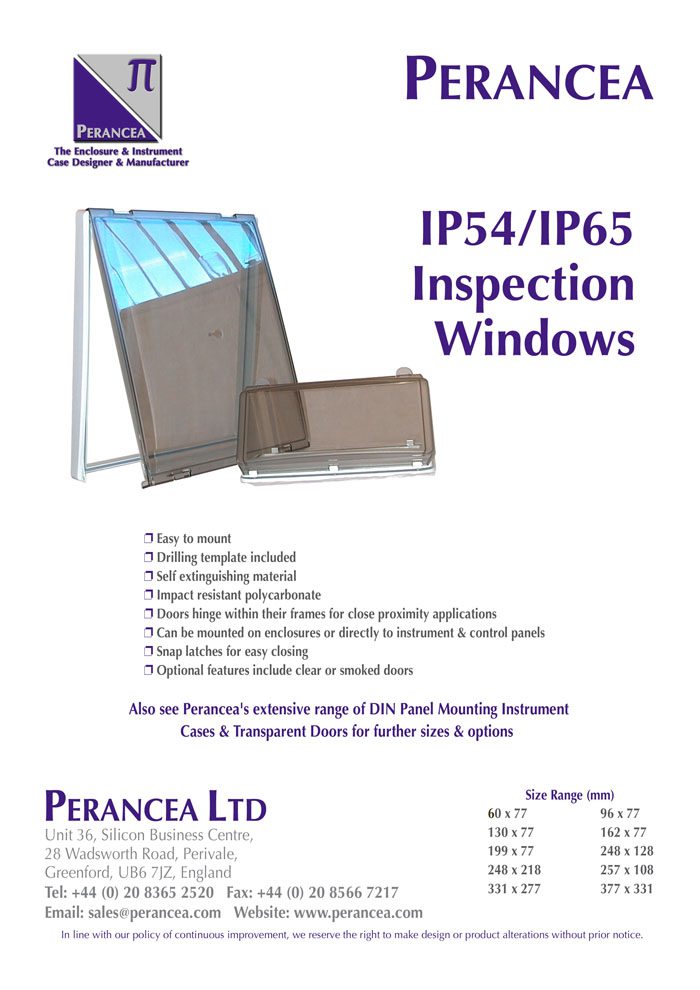 IP54/IP65Inspection Windows | Perancea