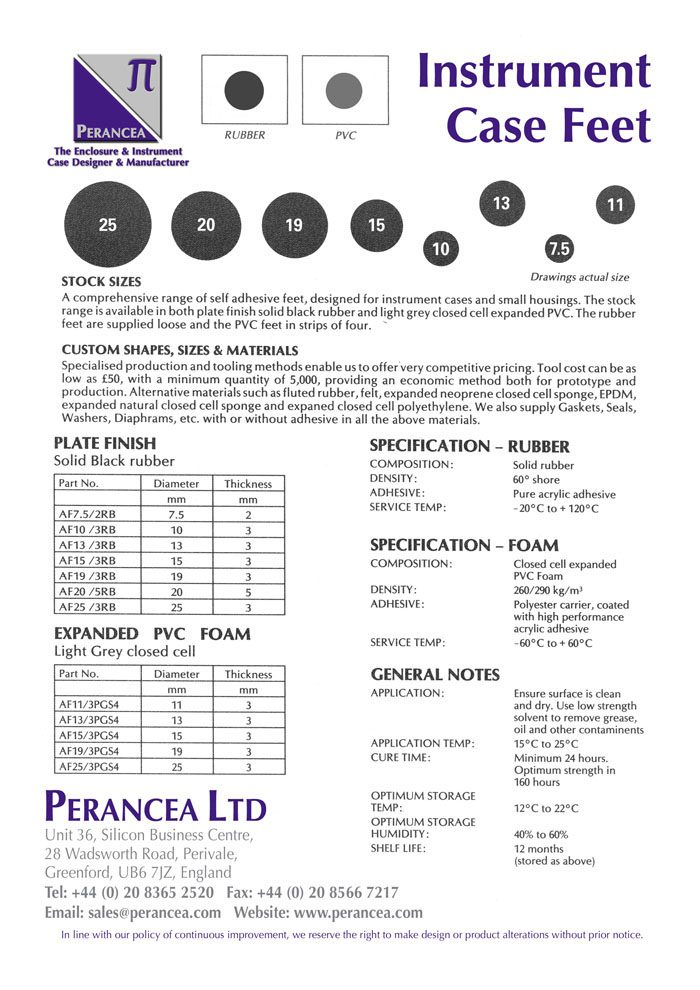 Instrument Case Feet | Perancea